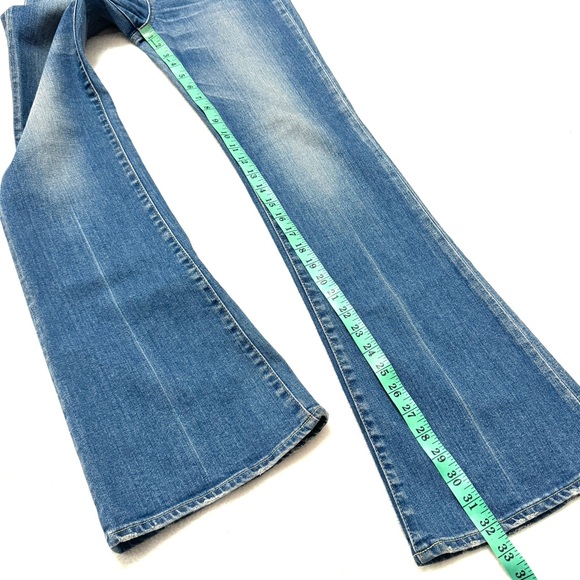 Moussy sz 25 Vintage Flare Denim Jeans Denim Japan Blue High Waist - Picture 7 of 7